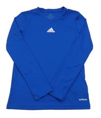 Cobaltově modré sportovní funkční triko Adidas