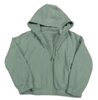 Zelenošedá propínací mikina s kapucí Dunnes