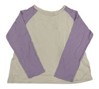 Lila-smetanové triko H&M