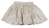 Světlerůžovo-stříbrná pruhovaná sukně Primark