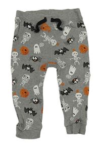 Šedé tepláky s halloweenským motivem George