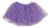 Fialová tylová sukně s flitry 