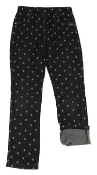 Černé tregíny s hvězdičkami Topolino