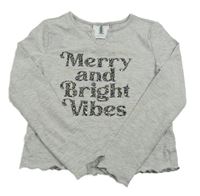 Šedé vánoční triko s nápisem George 