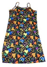 Černé šaty se srdíčky Shein