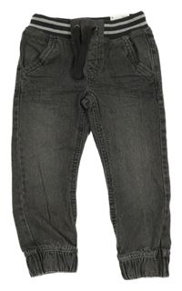 Nové - Šedé cuff rifle s pruhovaným pasem Topolino