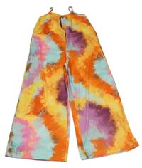 Barevný batikovaný culottes overal Shein