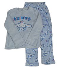 Světlemodré plyšové pyžamo s potiskem Cinnamoroll Zara 