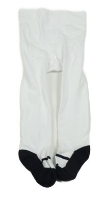 Bílo-černé punčocháče s potiskem botiček