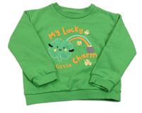 Zelená mikina se čtyřlístkem Primark