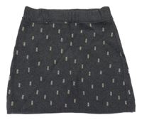 Šedá pletená sukně se vzorem H&M