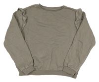 Béžová oversize mikina s volánky H&M