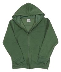 Khaki propínací mikina s kapucí White Peak