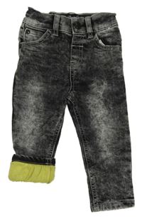 Tmavošedé plísňové teplákové podšité rifle Denim Co.
