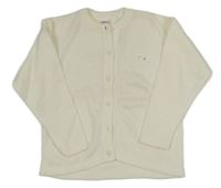 Smetanový pletený propínací svetr s mašlí C&A