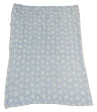 Světlemodrá plyšová deka s bílými hvězdičkami PURE BABY BLANKET