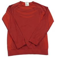 Tmavočervené thermo triko se vzorem a pruhy crivit 