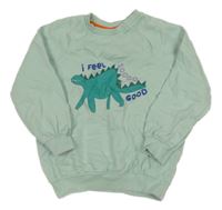 Mentolová mikina s dinosaurem HEMA