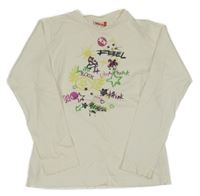 Smetanové triko s obrázky a nápisy YIGGA