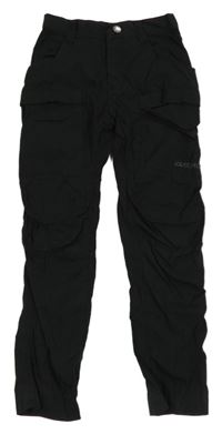 Černé cargo šusťákové funkční kalhoty s logem Karrimor