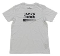 Bílé tričko s logem JACK&JONES