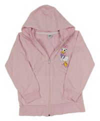 Světlerůžová propínací mikina s Daisy a kapucí ZARA