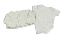 2set - Bílé body se souhvězdími + smetanové propínací svetr