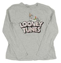 Světlešedé melírované triko s Bugs Bunnym