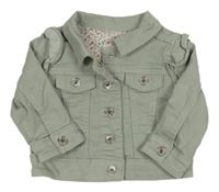 Zelenošedá riflová bunda s volánky H&M