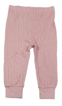 Starorůžové perforované pyžamové kalhoty Dunnes