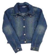 Modrá riflová crop bunda Name it