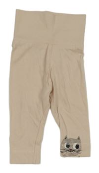 Pudrové lehké tepláky s kočkou H&M