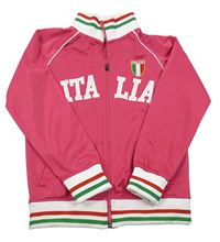 Tmavorůžová sportovní propínací mikina - Italia