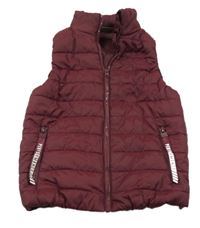 Vínová šusťáková zateplená vesta Destination