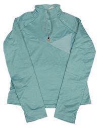 Světlezelená melírovaná sportovní funčkní mikina Decathlon