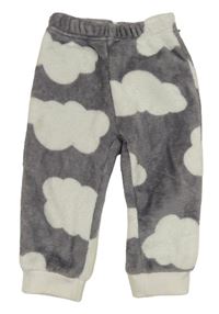 Šedé chlupaté pyžamové kalhoty Shein