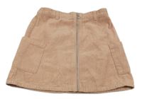 Starorůžová manšestrová propínací sukně Denim Co.