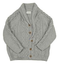 Šedý propínací svetr Next