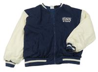 Tmavomodro-béžový jarní bomber s Mickeym Zara