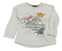 Bílé triko s dinosaury - Jurský svět