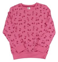 Tmavorůžová mikina s notami Little Kids