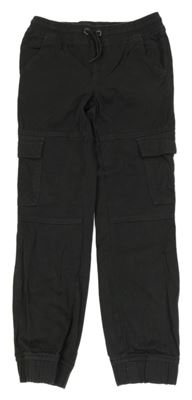 Antracitové plátěné cargo cuff kalhoty Y.F.K.