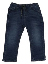 Tmavomodré teplákové rifle Next