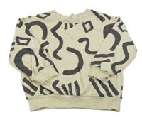 Béžová vzorovaná mikina H&M