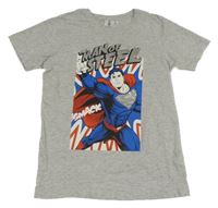 Šedé melírované tričko se Supermanem DC Comics
