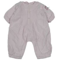 Světlerůžový manšestrový podšitý kalhotový overal