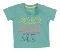 Tyrkysové tričko s nápisem Primark