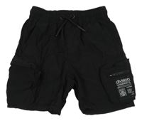 Černé šusťákové cargo kraťasy George