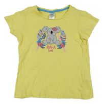 Žluté tričko s koalou Pocopiano