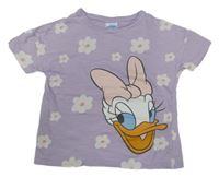 Lila květované tričko s Daisy Disney
